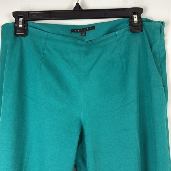 Theory Turquoise Trousers Size 8 - Picture 2 of 7